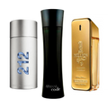 PACK DE 3 PERFUMES: 212 MEN NYC, PACO RABANNE ONE MILLION, ARMANI CODE HOMME 100 ml