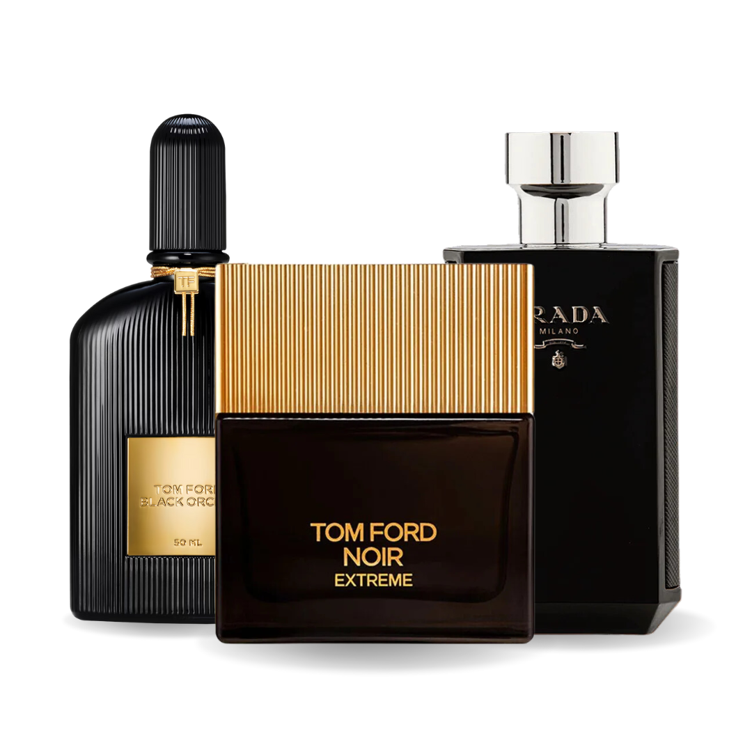 PACK DE 3 PERFUMES: BLACK ORCHID, NOIR EXTREME, PRADA INTENSE 100 ML